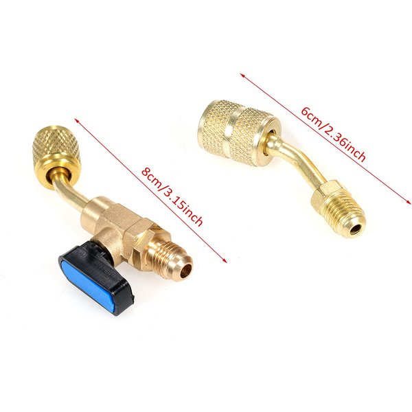 Klimatyzacja Czynnik ChłOdniczy KąTowy ZawóR Kulowy OdcinająCy 1 4 Cala Dla R410A R134A R12 R22 Hvac I Adapter R410A 5 16-image