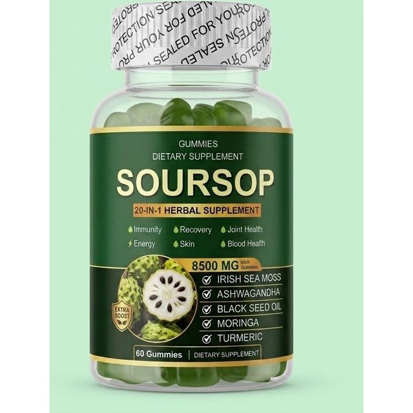 Gomitas De GuanáBana 8500Mg – Mezcla Herbal 20 En 1 Con Musgo Marino Y Ashwagandha (60 Gomitas) 1Pack-image