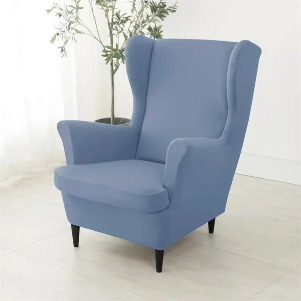 1 Pieza Funda Para SillóN Orejero De Color SóLido Antideslizante A Prueba De Polvo Funda EláStica Para SillóN Anti-Suciedad Funda Para Sofá Individual Para Sala De Estar Hogar-image