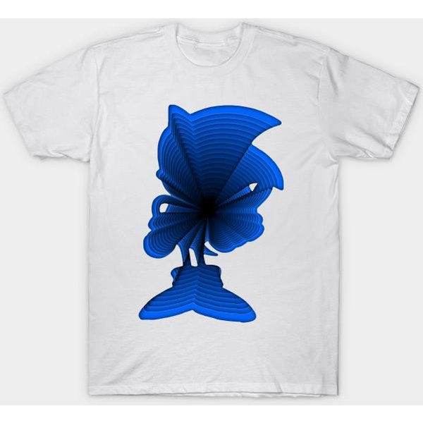 T Shirt Damski Infini Sonic Harajuku Print Kawaii Tshirt Letnia Koszulka Damska Z KróTkim RęKawem Top Tee XL-image