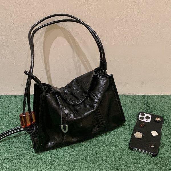 DiseñO Nicho Elegante Simple Bolso De Mujer Para Viajar Plisado Bolso De Hombro Sobaco Bolso Cruzado Black-image