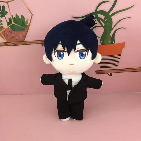 Anime Chainsaw Man Hayakawa Aki Pluszowa Lalka Cosplay Zabawka 20Cm Urocza MięKka Wypchana Poduszka Prezent Urodzinowy 20Cm-image