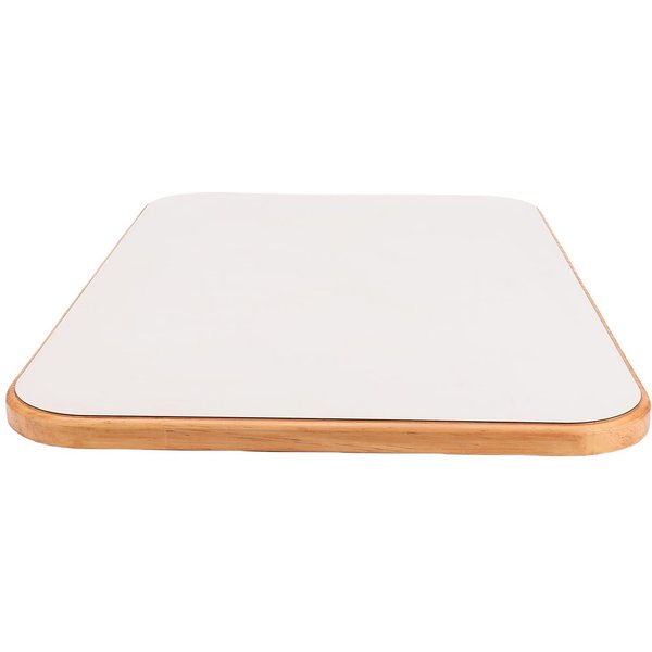 Mesa De Madera Para Autocaravana 23.23X15.35In Rectangular Madera Maciza Panel De Escritorio De Barco Para VehíCulo De Camping Remolque Autocaravana Yate Blanco-image