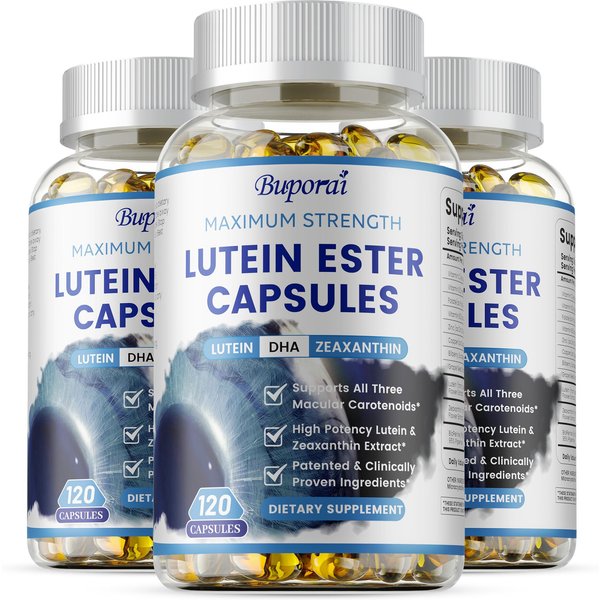 Las CáPsulas De éSter De LuteíNa Contienen Zeaxantina Y Extracto De Semilla De Uva; Un Suplemento Natural Adecuado Tanto Para Hombres Como Para Mujeres. 120*3-image