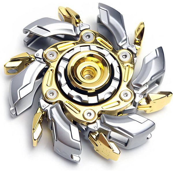 Mechaniczny OdkształCalny Metalowy Fidget Spinner, Premium Stop EDC RęCzny Spinner, PłYnnie KręCąCy Antystresowy ŻYroskop Na Palce Zabawka Dla DorosłYch ZłOty-image