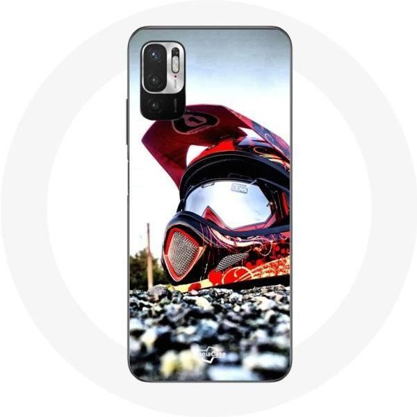 Funda - Maniacase - Xiaomi Poco M3 Pro - Flexible - Negra - Motocross Negro-image