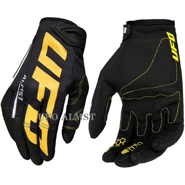 UFO Almst RęKawice Motocyklowe Off-Road Enduro Odporne Na WstrząSy MęSkie WyśCigowe Guantes Moto Cross Luvas Motorbike MX ATV RęKawice Na Lato XL Czarny-image
