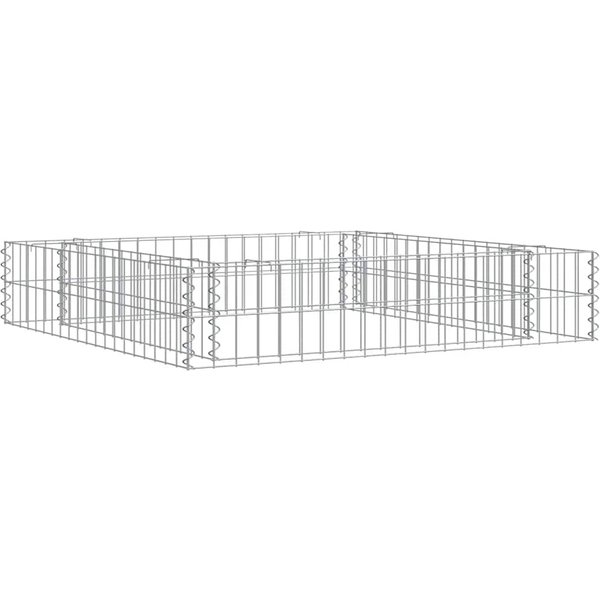 Vidaxl PodwyżSzona Donica Gabionowa, Galwanizowana Stal, 100X100X20 Cm-image