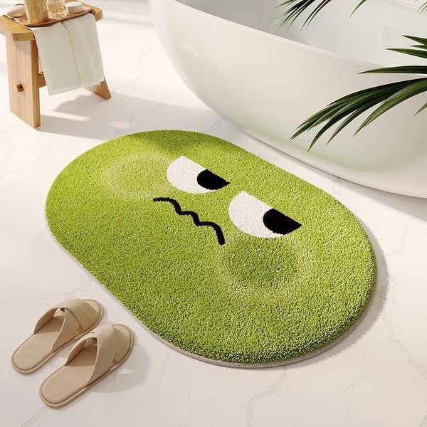 Alfombra De BañO Suelo Absorbente Monstruo Alfombra De BañO Suelo De BañO ImitacióN Cachemira Felpudo Alfombra Antideslizante Alfombra De Dormitorio Para El Hogar Felpudo W1994WW-40 * 60Cm-image