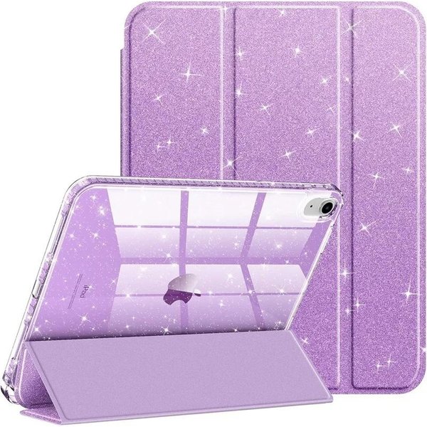 Do Ipad 11. 12. A19 A16 Etui 10. Z Uchwytem Na OłóWek Funda Ipad Air 11 13 M4 Pro 11 12.9 4 5 10.9 10.2 Smart BłYszcząCe Pokrowiec Ipad Air 13 M4 2026 Fioletowy-image