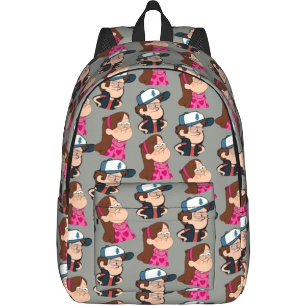 Mochila De Gravity Falls Para Hombres Mujeres Moda Escuela Secundaria Senderismo Viajes Mochila Diaria Bolso De Hombro Para PortáTil Con Bolsillo S-image
