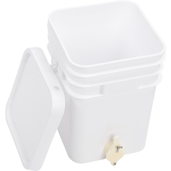 Cubo De Miel 20L 39X27X27Cm Cuadrado Extractor De Miel De PláStico Con Grifo Y Tapa Para Apicultura-image