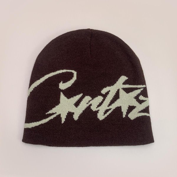 Hip Hop Street Corteiz Cruise Czapka Z Dzianiny MęSka Damska CiepłA Rapowa Osobowość Zimowa Czapka 54-60Cm BrąZowy-image
