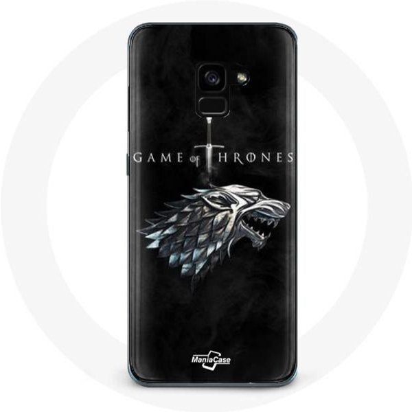 Funda - Maniacase - Samsung Galaxy A8 Plus - Juego De Tronos - La Casa Stark - Flexible Negro-image