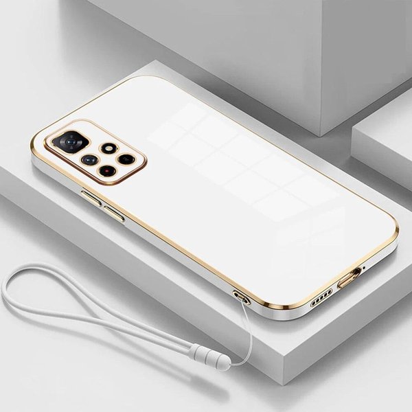 Dla Xiaomi Redmi 10 Case Redmi 10 2022 Etui Na Telefon Redmi 10 Prime 2022 Pokrywa Redmi 10 Luksusowe Kwadratowe Poszycie Odporna Na WstrząSy Tylna Pokrywa Redmi 10 Prime 2022&Case & Strap śNieg BiałY Kolor-image