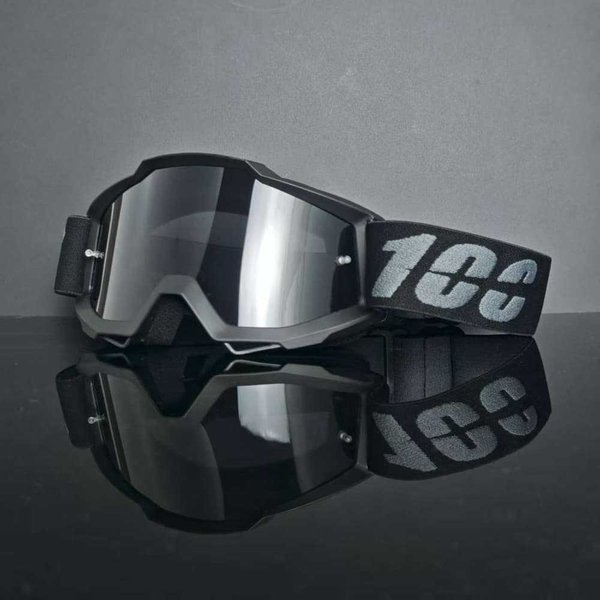 Gogle Do Kasku Motocyklowego Off-Road, Okulary Do Jazdy Na śWieżYm Powietrzu, Sportowe Wiatroszczelne Gogle Narciarskie Black Frame Black Film LK-image