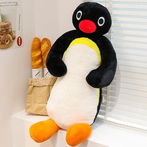 60-120 Cm Urocza Maskotka Pingwin Pingu Poduszka DłUgie CiałO Wypchana Lalka Zabawka MięKka Poduszka Do Przytulania NóG Poduszka Pod Plecy WystróJ Sypialni Prezent Do Spania 120Cm-image