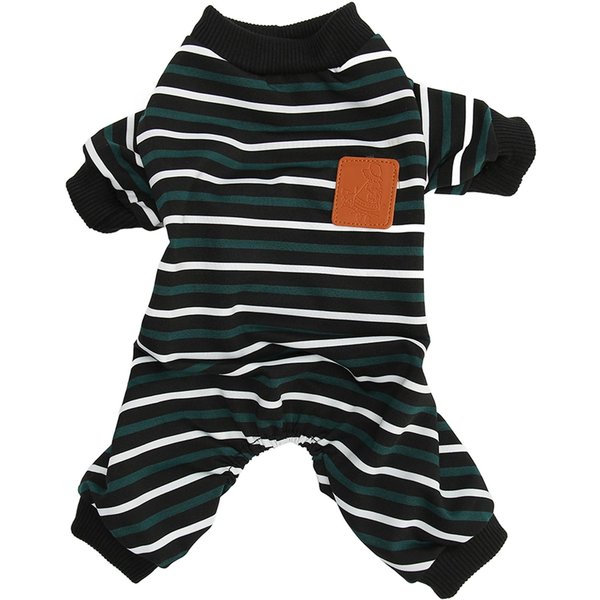 Pijama De Perro A Rayas Moderno Lindo CáLido CóModo EláStico Mono De Perro Para Perros Cachorros Gatos XL-image