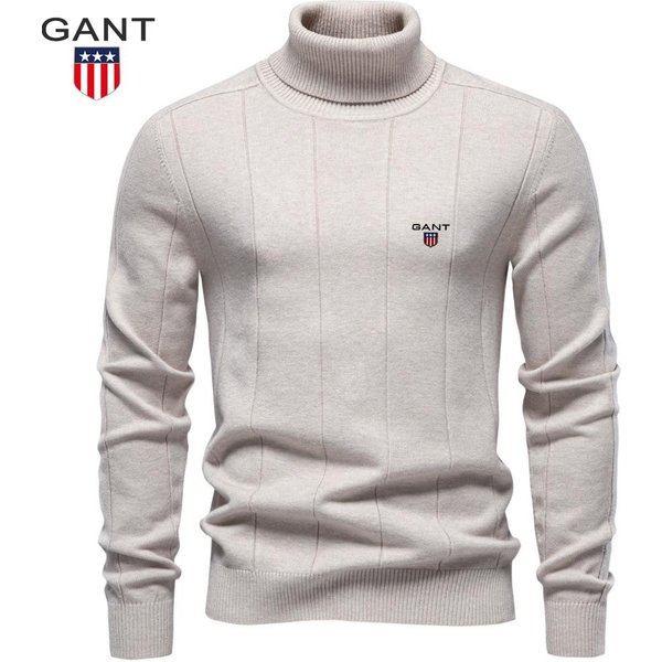 Gant Kolekcja Jesień I Zima 2026 Gruby CiepłY Sweter MęSki Z Wysokim KołNierzem Slim Fit Sweter MęSki Sweter Dzianinowy XXL-image