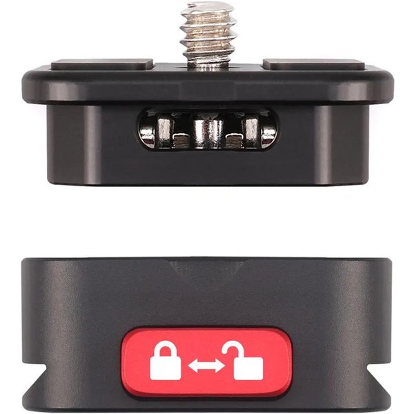 PłYtka Szybkiego Uwalniania Statyw PłYta QR Adapter Do Mocowania Aparatu Szybka Konfiguracja Stop Aluminium Z Gwintem 1/4 Cala Czarny-image