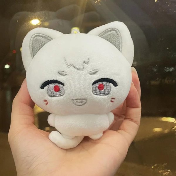 Anime Lato, W KtóRym Zginął Hikaru BawełNiane Zabawki Kot 10Cm KreskóWka Kido Hikari Tsujinaka Yoshiki Pluszowa Lalka Wisiorek Zabawki Do Plecaka Prezenty 10Cm Height BiałY-image