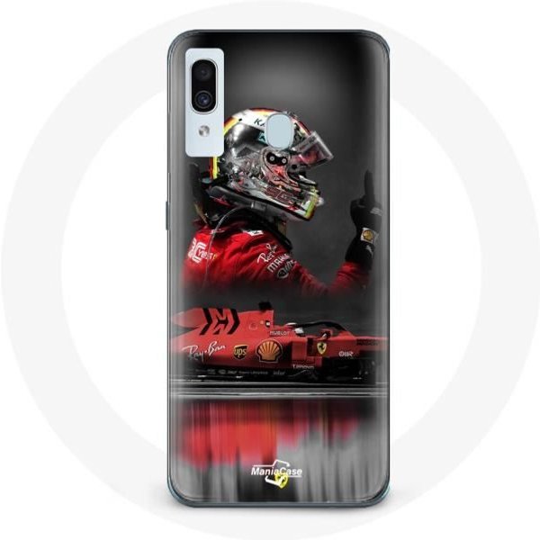 Funda Para Samsung Galaxy A30 FóRmula 1 Sebastian Vettel Piloto De Coche F1 Roja-image