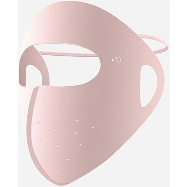 MáScara Solar De Verano UPF50+ Transpirable Sin Costuras Cubre Rostro De Seda De Hielo 3D Para Deportes Al Aire Libre Ciclismo Color Rosa-image