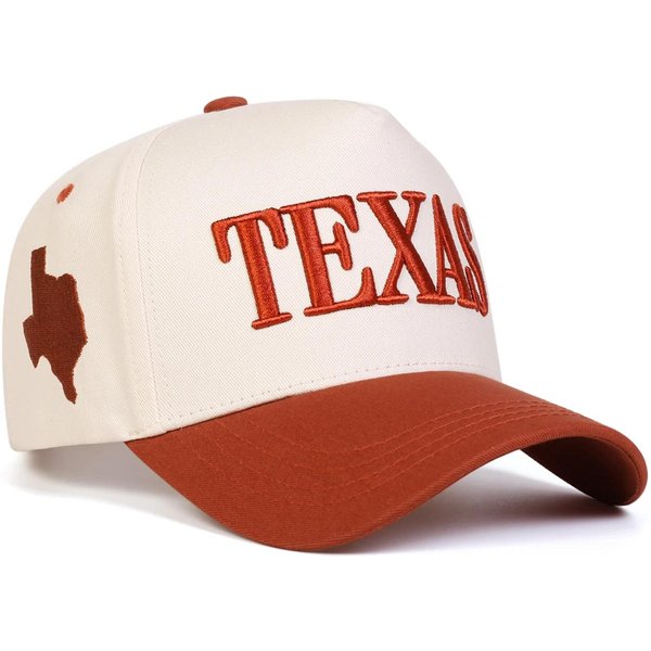 Gorras De BéIsbol Bordadas Con Letras De Texas Unisex Primavera OtoñO Ajustables Para Exteriores Casuales Gorra Protectora Solar Gorra Deportiva White-image