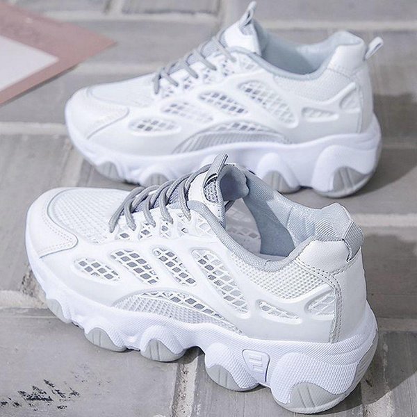 Zapatos De Papá De Malla Transpirable Para Mujer Verano Estudiantes Zapatos Para Correr Antideslizantes Suela Blanda Zapatos Deportivos Casuales Para SeñOra 40-image