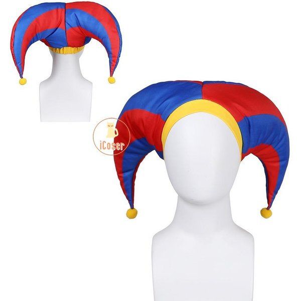 Kostium Cosplay Pomni Anime Niesamowity Cyfrowy Cyrk KreskóWka Uniform Kapelusz RęKawiczki Impreza Halloweenowa Dla Kobiet MężCzyzn Dzieci Kostiumy Kids 140CM Blue-image