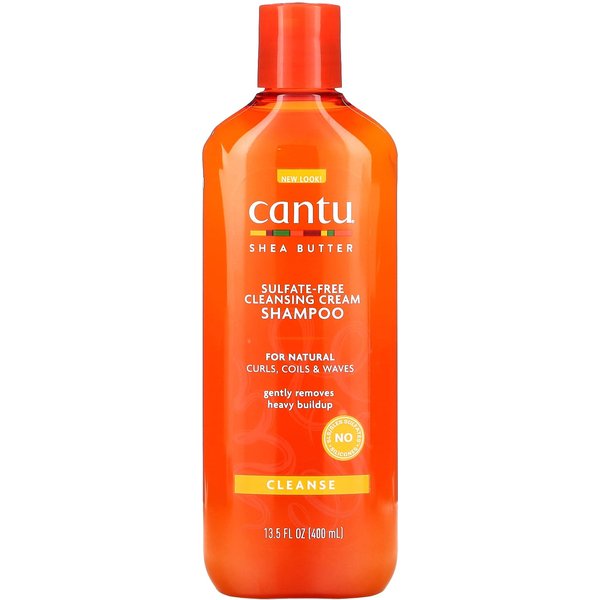 Cantu, Shea Butter, OczyszczająCy Kremowy Szampon, Do Naturalnych LokóW, SprężYnek I Fal, 13,5 Fl Oz (400 Ml) Orange-image