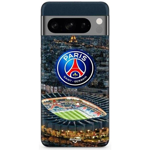 Coque - Maniacase - Google Pixel 8A Pro - Silicone - Noir - PSG Logo Tour Eiffel Negro-image