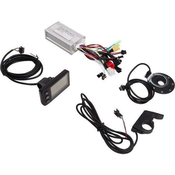 Kit De Controlador Para Bicicleta EléCtrica 17A Sensor De Asistencia MagnéTica De 8 Imanes Acelerador De Pulgar S866 Medidor LCD Para Motor De 24V 36V 48V-image