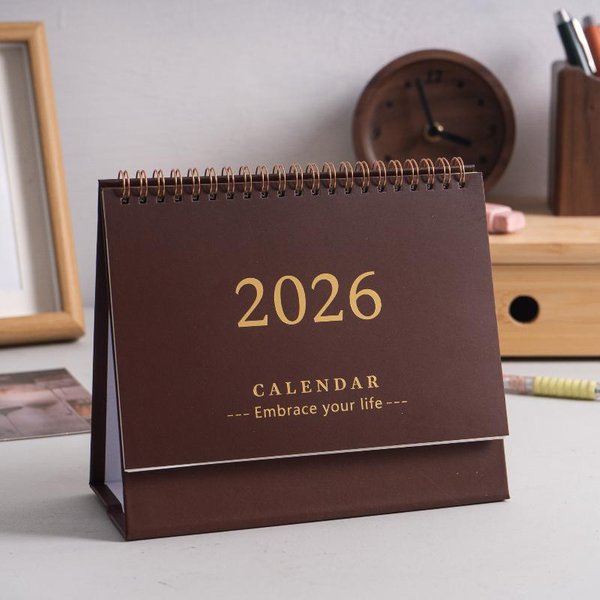 Kalendarz 2026 Prosty Notatnik Planer MiesięCzny Dzienny Harmonogram ZarząDzanie Czasem Dekoracja Na Biurko Do Domu I Biura Kalendarz StojąCy-image