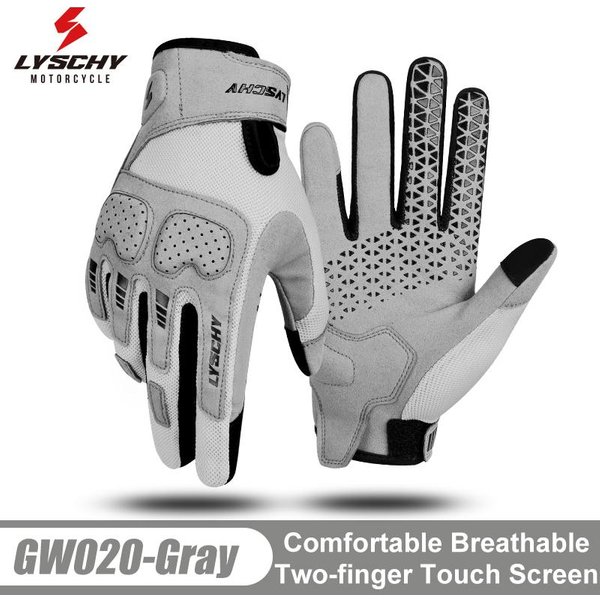 Lyschy RęKawice Motocyklowe MęSkie Damskie Letnie OddychająCe RęKawice Do Motocrossu Jazdy Antyupadkowe Odporne Na ZużYcie Luvas Ekran Dotykowy Guantes S-image