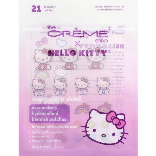 The Creme Shop, Hello Kitty®, Hydrokoloidowe Plastry Na Wypryski Do Stosowania Przed MakijażEm, 21 PlastróW Z Postaciami White-image