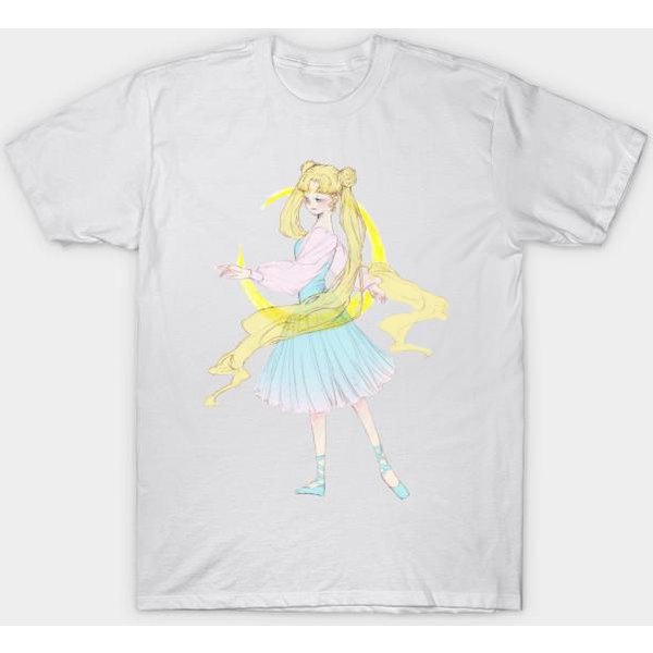 Koszulka Damska Sailor Moon Harajuku Print Kawaii Tshirt Letnia Koszulka Damska Z KróTkim RęKawem Top Tee 4XL-image