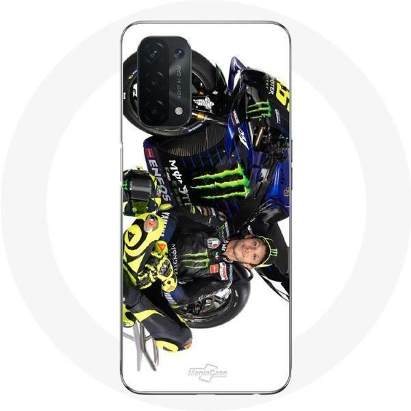 Funda - Maniacase - Oppo A74 5G - Valentino Rossi - Flexible - Negro Y Blanco Blanco-image