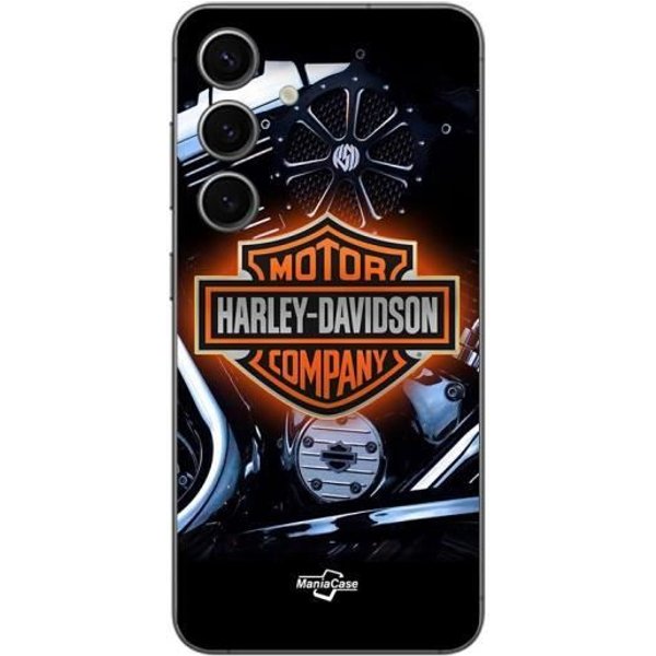 Funda - Maniacase - Samsung Galaxy S25 - Negro - Flexible - Logo Harley Davidson-image