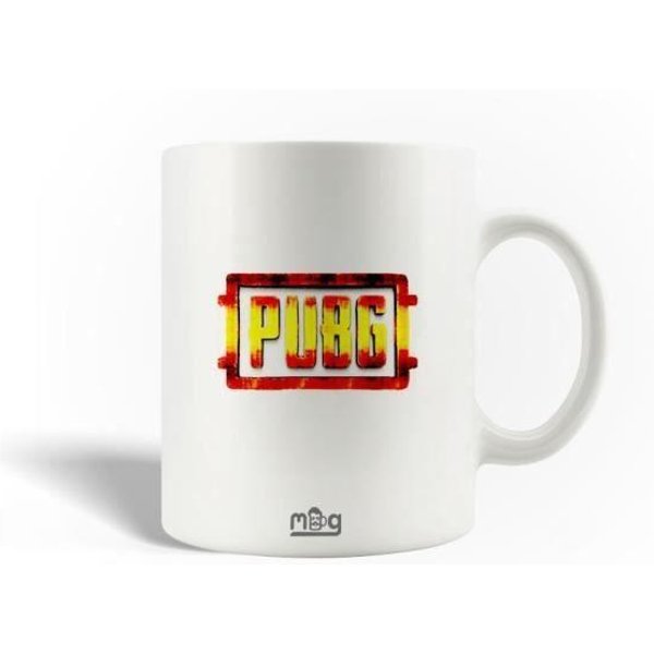 Taza De CeráMica - Maniacase - Logo Pubg Amarillo Rojo - 30Cl - Apto Para Lavavajillas - 9,5 Cm-image