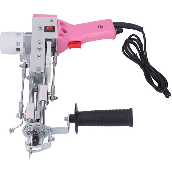 Pistola Tufting Rosa Pelo Cortado EléCtrica Tejido De Alfombras Pistola EléCtrica Para Alfombras Aguja EléCtrica Pistola Tufting US Plug Black-image
