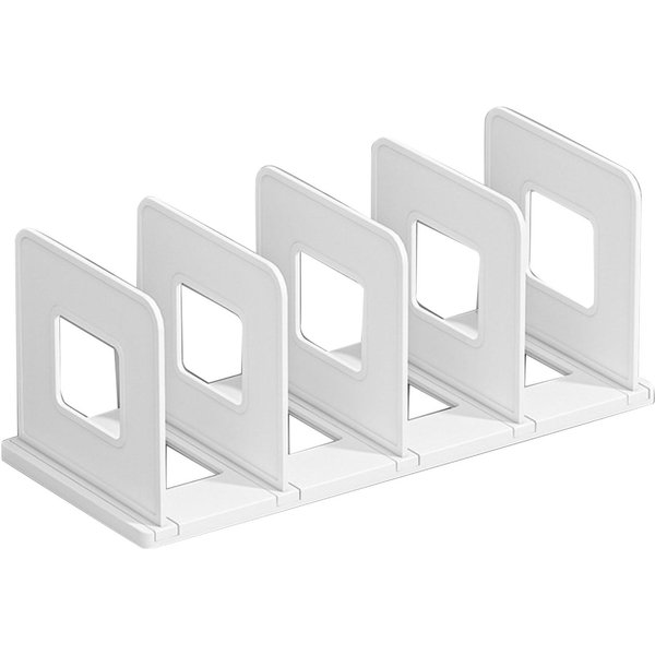 Organizador De Libros Soporte De Archivos PP Minimalista Vertical 4 Ranuras Clasificador De Archivos Para Aula Oficina Escritorio-image