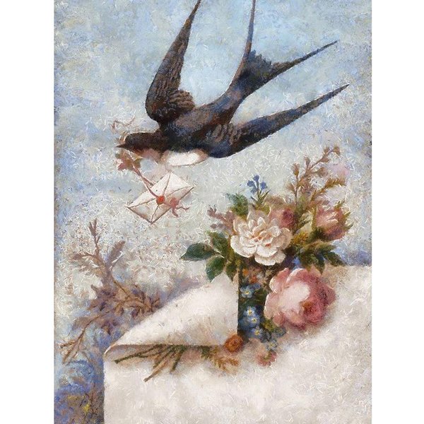 PedreríA Manualidades Bordado De Diamantes Pintura ArtesaníA Golondrinas Regresando Kits Pintura De Diamantes Arte De Pared 20X30CM-image