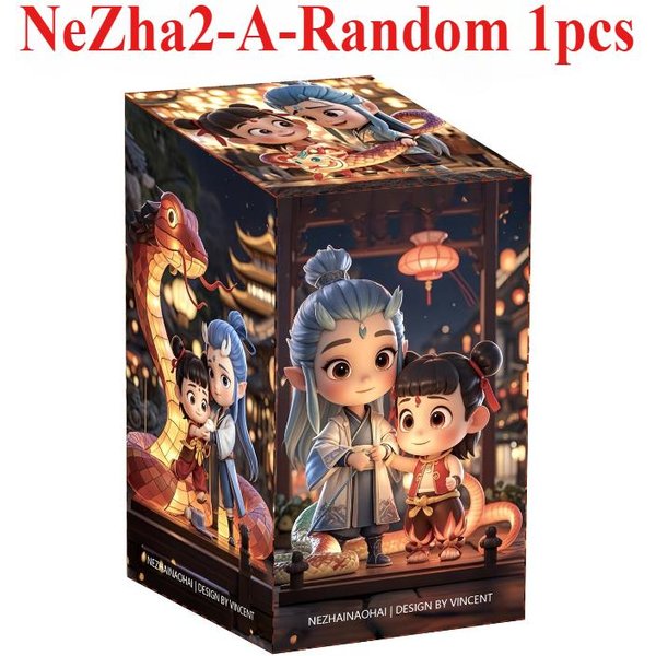 Nezha Aobing Bolsa Sorpresa MuñEco Lindo Caja Misteriosa ColeccióN Modelo Figura Nezha2 Serie VíNculos Nacidos Caja Ciega Figura De AccióN Anime-image