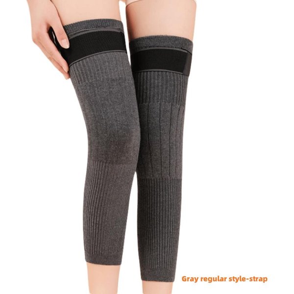 2 Piezas Rodilleras De Lana Cachemira Soporte Rodillera Invierno CáLido Calentadores De Rodilla Manga Para Alivio Del Dolor De Artritis Esquí Ciclismo Correr XL For 65-80KG Black-image