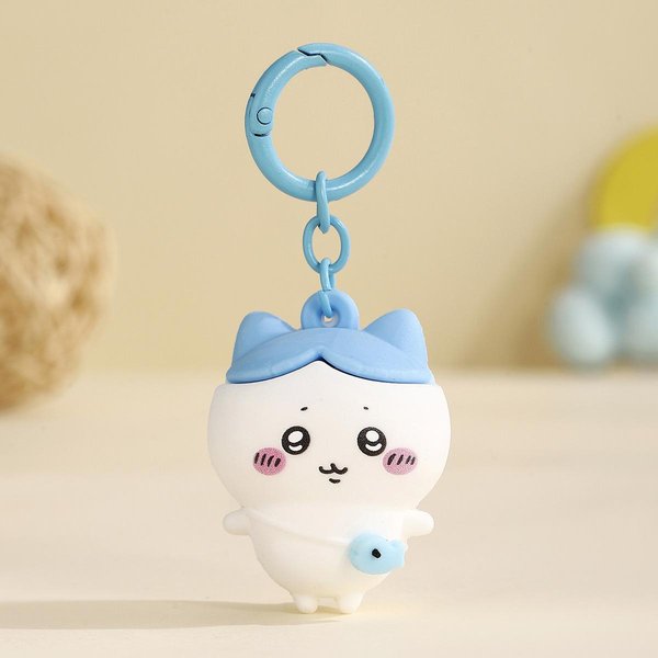 Kawaiijiyi Figura 3D De PVC Linda Usagi Hachiware Ushachi Dibujo Animado Colgante Llavero Para Bolso Y Encanto Perfecta Para Regalo White-image
