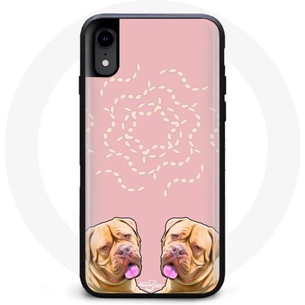 Funda - Maniacase - Iphone XR - Flexible - ProteccióN Contra Golpes - Dogo De Burdeos Color Rosa-image