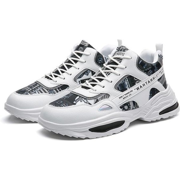 Zapatos Deportivos De Tendencia Para Hombre De Verano Nuevos De CañA Baja Zapatos De Baloncesto De Suela Gruesa Zapatos CóModos De Suela Blanda Para Hombre Que Aumentan La Altura 44-image