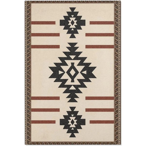 Dywan Obszarowy PołUdniowo-Zachodni Plemienny Geometryczny Boho Styl Wiejski AntypośLizgowy Dywan Sypialnia Salon ŁAzienka Akademiki PodłOga 40X60Cm-image