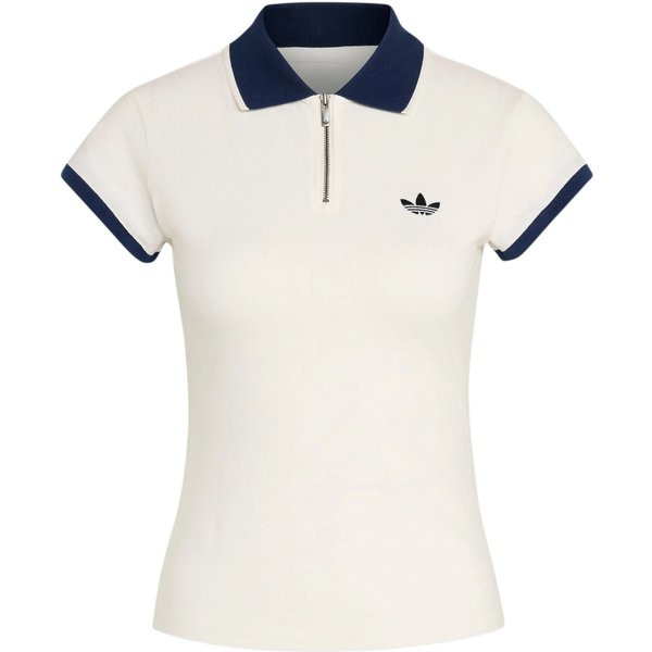 Camiseta Polo Deportiva Adidas Originals De Canalé DiseñAdo Bloque De Color CóModa Ajuste Delgado Para Mujer Tops KS7357 M-image
